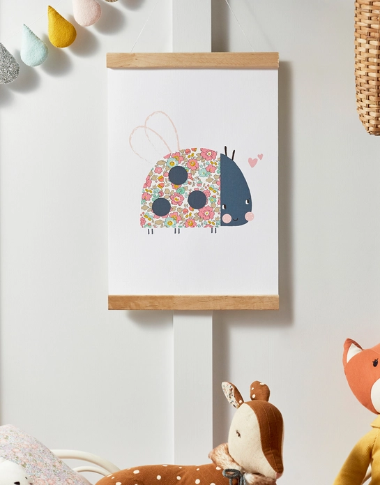 Ladybird Nursery Art - Made with Liberty Fabrics - Image 2
