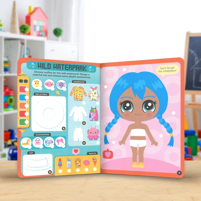 Dress Up Fashion Dolls Animal Party Sticker Activity Book - Image 4