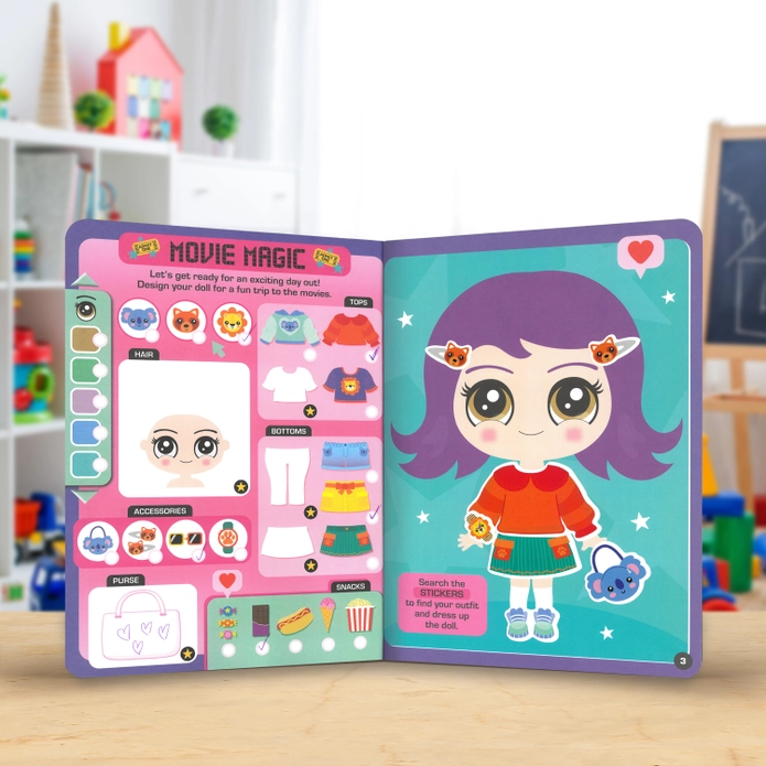 Dress Up Fashion Dolls Fairy Sticker Activity Book - Image 3