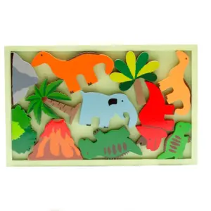 Handmade Wood Dinosaur Play Tray / Nursery Decor