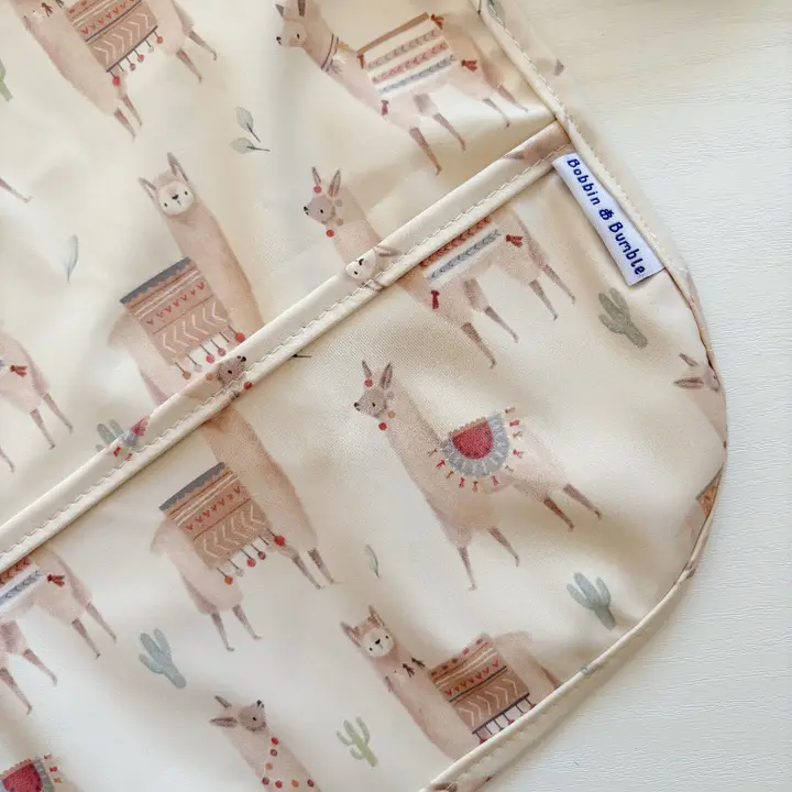 Long-Sleeved Baby/Toddler Bib - Alpacas - Image 2