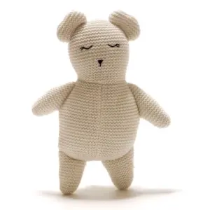 Knitted Organic Cotton Teddy Bear