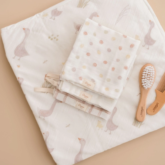 Farmhouse Goose Hooded Towel & Wash Cloth Set - Image 2