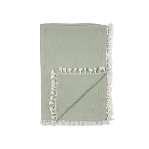 Crane Baby 6 Layer Muslin Blanket Fern
