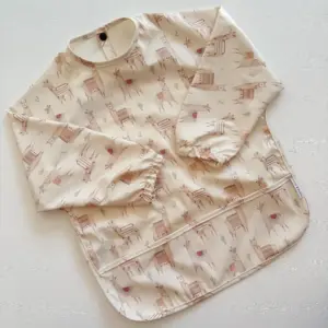 Long-Sleeved Baby/Toddler Bib - Alpacas