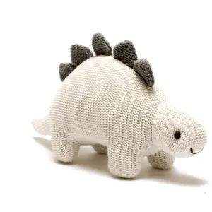 Organic Knit Stegosaurus Dinosaur Rattle