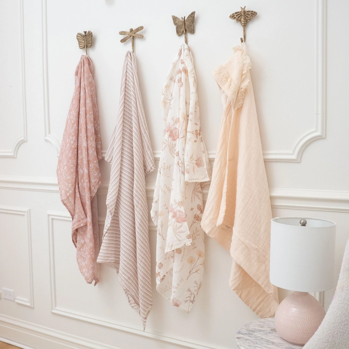 Crane Baby Violet Ruffle Hooded Baby Bath Towel - Image 3