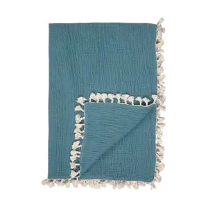 Crane Baby 6 Layer Muslin Blanket Riverstone