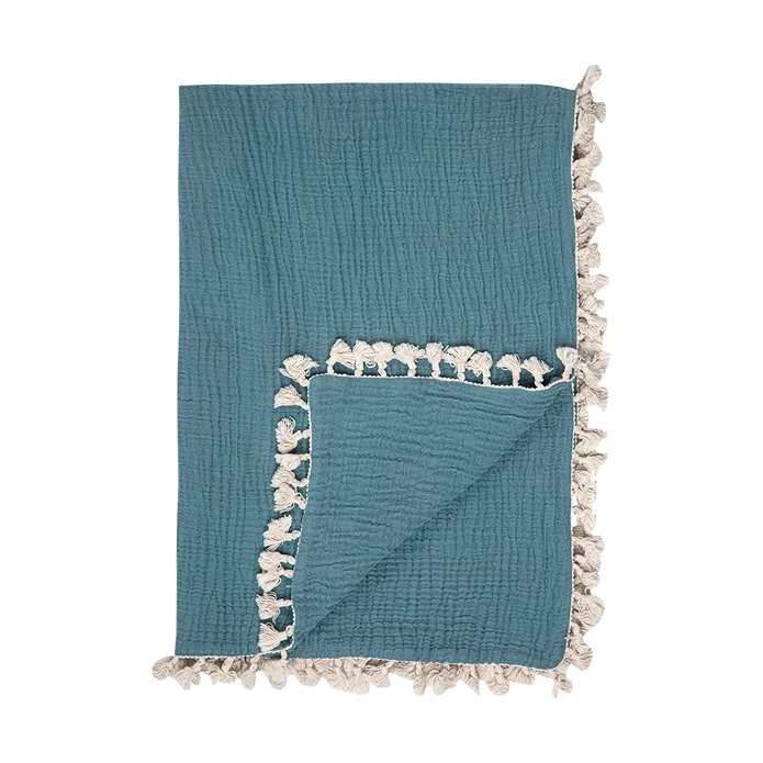 Crane Baby 6 Layer Muslin Blanket Riverstone
