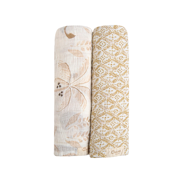 Crane Baby Kendi 2-Pc. Swaddle Wraps