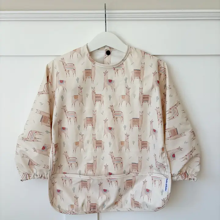 Long-Sleeved Baby/Toddler Bib - Alpacas - Image 3