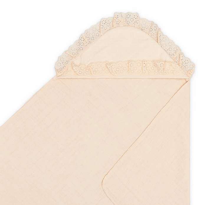 Crane Baby Violet Ruffle Hooded Baby Bath Towel - Image 4