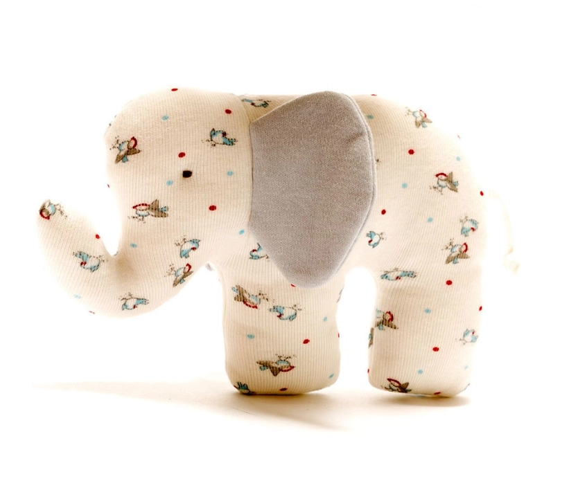Bird Design Organic Elephant Comfort Toy