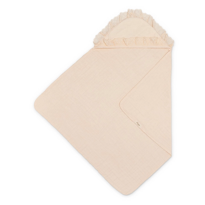 Crane Baby Violet Ruffle Hooded Baby Bath Towel