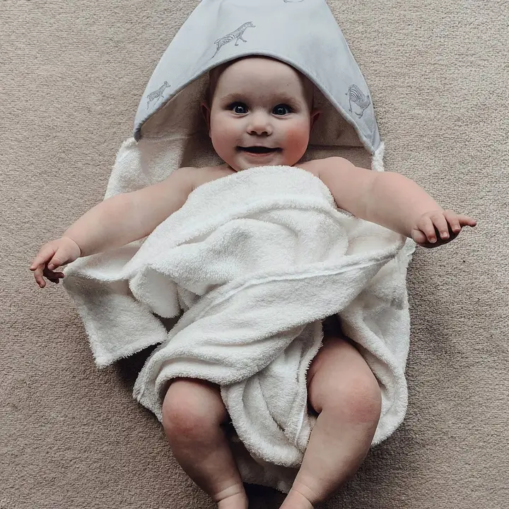 Hand-drawn Zebra Hooded Towel - Image 2